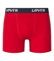 7er Pack LEVI`S Herren Boxershorts Baumwoll-Unterwäsche mit farblichen Akzenten am Bund in Geschenkbox 701225625 004 Navy/Rot/Weiß/Grau