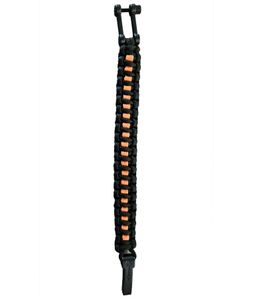 Braccialetto in Paracord I-BRACE Corda di sopravvivenza intrecciata con cordino da paracadute antistrappo 550 IB1015 Nero/Arancione