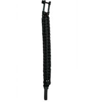 Pulsera de paracord I-BRACE Cuerda de supervivencia trenzada con cordón de paracaídas resistente al desgarro 550 IB1015 Negro/Naranja