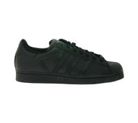 adidas Superstar Unisex Sneaker mit ikonischem Shell Toe Design Echtleder-Schuhe Low Top Sneaker EG4957 Schwarz