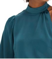 Stylish Women's One-Shoulder Dress in Shiny Satin - Evening Dress 925469 in Green or 919324 in Black