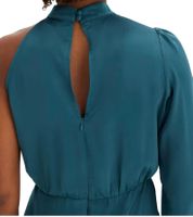 Stylish Women's One-Shoulder Dress in Shiny Satin - Evening Dress 925469 in Green or 919324 in Black