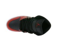 NIKE Air Jordan 1 Mid Men's Sneakers Genuine Leather Sneakers with Air Cushioning Mid-Top Basketball Shoe DQ8426 061 Red/Black