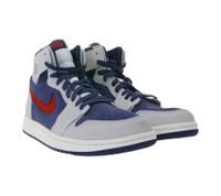Zapatillas NIKE Air Jordan 1 Zoom para hombre de piel auténtica con amortiguación Zoom Air, caña media, para uso diario DV1307 406 Azul/Gris/Rojo