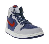 Zapatillas NIKE Air Jordan 1 Zoom para hombre de piel auténtica con amortiguación Zoom Air, caña media, para uso diario DV1307 406 Azul/Gris/Rojo