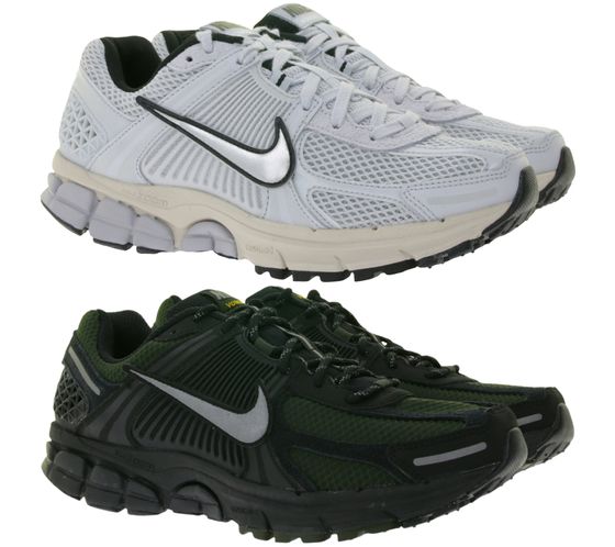 NIKE Zoom Vomero 5 Sneaker Mesh-Turnschuhe mit Echtleder Overlays HV2527-001 für Herren in Schwarz oder FN6742-002 für Damen in Grau