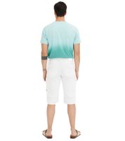 Bermudas vaqueras modernas para hombre con costuras decorativas, pantalones de algodón 928796, color blanco