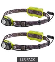 Pack de 2 linternas frontales Edelrid Vegalite - Mujer y Hombre, 250 lúmenes, multicolor, para exteriores y senderismo