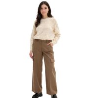 praktische Damen Cargo-Hose Freizeit-Hose Alltags-Hose 966705 Straight Fit in Braun oder 972109 Wide-Leg High-Waist in Beige