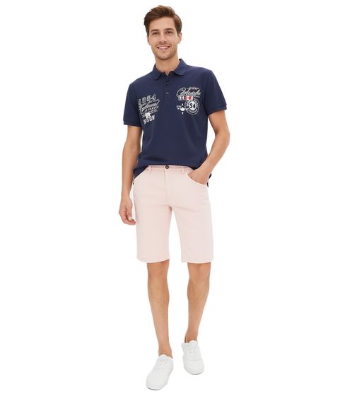 Trendy Men's Bermuda Chino Shorts, Cotton Bermuda Shorts, Slim Fit, 943631, Antique Pink