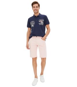 Bermuda Chino da Uomo alla Moda, Bermuda in Cotone, Vestibilità Slim, 943631, Rosa Antico