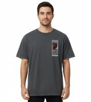 RE:COVERED X HAMMER Camiseta de terror para hombre, de algodón, con estampado grande en la espalda y cuello redondo, RCSTC1 en blanco o negro.