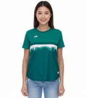 Outfitter OCEAN FABRICS TAHI T-shirt d'entraînement durable femme avec empiècements en mesh, lot de 2, T-shirt fitness, manches courtes, OUT-W-1021-OTW-23 Vert