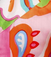 ZWILLINGSHERZ Farbenfrohes Muster Dreiecks-Tuch mit Blumen und Tasseln Mode-Tuch 3014D-0107-21 Pink/Grün/Bunt