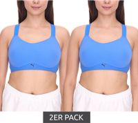 Lot de 2 brassières de sport PUMA Active Bra à maintien élevé pour femme, brassière d'entraînement 935282 02 Bleu