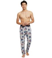 RE:COVERED X MARVEL Loungepants Herren Schlafanzug-Hose Pyjama-Hose mit Captain America oder Marvel-Figuren PCMARV50 Blau/Rot oder Grau