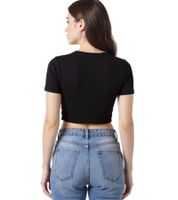 Top corto ZEGY para mujer, camisa de algodón acanalado, camiseta sencilla, 1084, negro o blanco