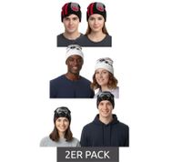 Pack de 2 gorros de Star Wars para hombre o mujer. Gorro de punto talla única. Artículo para fans. Gorro de invierno en blanco o negro.