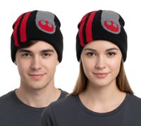 Pack de 2 gorros de Star Wars para hombre o mujer. Gorro de punto talla única. Artículo para fans. Gorro de invierno en blanco o negro.
