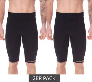 2er Sparpack megmeister Herren Kompressions-Shorts mit Body-Mapping-Belüftung Rad-Shorts Antibakteriell und Geruchshemmend Kompressions-Bekleidung BC31 Schwarz 2er Sparpack megmeister Herren Kompressions-Shorts mit Body-Mapping-Belüftung Rad-Shorts Antibakteriell und Geruchshemmend Kompressions-Bekleidung BC31 Schwarz