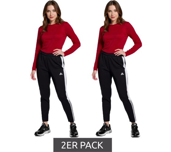 Lot de 2 pantalons de sport adidas Tiro pour femme avec technologie AEROREADY, jogging d'entraînement durable H59988 Noir/Blanc