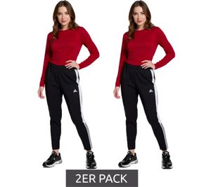 Lot de 2 pantalons de sport adidas Tiro pour femme avec technologie AEROREADY, jogging d'entraînement durable H59988 Noir/Blanc