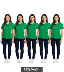 5er Pack ELEVATE Helios Damen Polo-Shirt Baumwolle Polo-Hemd Pique-Strick 180 g/m² 3810769 Grün 5er Pack ELEVATE Helios Damen Polo-Shirt Baumwolle Polo-Hemd Pique-Strick 180 g/m² 3810769 Grün