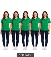 Polo ELEVATE Helios para mujer (paquete de 5), punto piqué de algodón, 180 g/m², 3810769 Verde