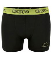 Pack de 10 calzoncillos bóxer Kappa para hombre con el logotipo y la inscripción de la marca, 351K1JW ADO, negro/lima