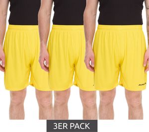 Pack de 3 pantalones cortos de entrenamiento Masita Rio para hombre con tecnología Clima Tech, con slip interior, 2401S-3000 Amarillo