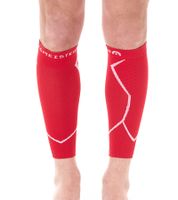 2 Pairs of megmeister Calf Compression Socks, Leg Warmers, 23-32 mmHg, MER003 Red/White
