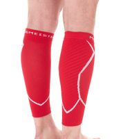 2 Pairs of megmeister Calf Compression Socks, Leg Warmers, 23-32 mmHg, MER003 Red/White