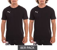 8er Sparpack PUMA TeamGoal 23 Casual Herren T-Shirt mit Logo-Stickerei Baumwoll-Shirt Fußball 656578 03 Schwarz