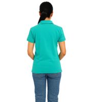 Lot de 2 polos Mercedes-Benz AMG Petronas F1 MAPF1 en coton pour femme, avec logos et touches de couleur, manches courtes, 701227044 002 Turquoise-Vert