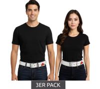 Pack de 3 cinturones de Guns N' Roses con look vintage, talla única, 100 cm, con logo, cinturón casual, 100 cm, BT104882GNR, blanco