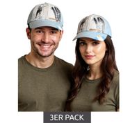 Pack de 3 gorras de béisbol unisex WORLDCUP LEGENDS con diseño de Argentina. Gorra de algodón con estampado de Diego Maradona. Visera curva con efecto desgastado. TC123029WCL Azul/Blanco