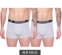 Pack de 4 calzoncillos bóxer de algodón Pierre Cardin para hombre, color gris, R808 6500