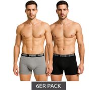 Pack de 6 calzoncillos bóxer PUMA Everyday Basic de algodón para hombre 521015001 691 Negro/Gris Jaspeado