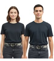 Cinturón AC/DC de una banda de rock australiana. Cinturón de cuero, cinturón casual ajustable, negro.