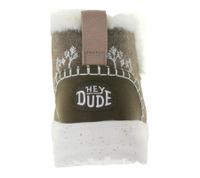 HEY DUDE Denny Faux Damen Schlupf-Stiefelette mit Kunstlammfellfutter und Wechselfußbett 40208-267 Braun