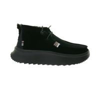HEY DUDE Wendy Peak Damen Schlupf-Stiefelette im Mokassin-Look mit Wechselfußbett und Echtleder 40411-001 Schwarz