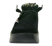 HEY DUDE Wendy Peak Damen Schlupf-Stiefelette im Mokassin-Look mit Wechselfußbett und Echtleder 40411-001 Schwarz