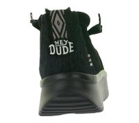 HEY DUDE Wendy Peak Damen Schlupf-Stiefelette im Mokassin-Look mit Wechselfußbett und Echtleder 40411-001 Schwarz