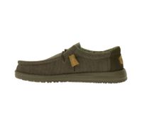 HEY DUDE Wally Corduroy Damen Schlupf-Schuhe im Mokassin-Style mit Wechselfußbett und Echtleder 40163-200 Braun