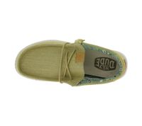 HEY DUDE Wally Washed Canvas Damen Schlupf-Schuhe im Mokassin-Style mit Wechselfußbett 40296-267 Sand-Beige