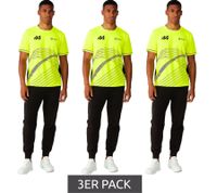Pack de 3 camisetas Mercedes-Benz AMG Petronas F1 para hombre, Lewis Hamilton, manga corta, 701227120 001, amarillo neón