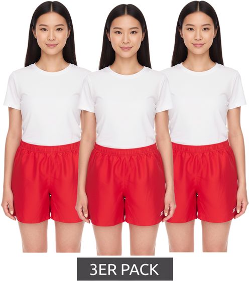 3-pack Outfitter OCEAN FABRICS training shorts for women, sustainable sports pants, Tahi Match value pack OUT-W-1032-OTW Red