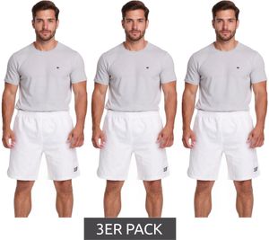 Lot de 3 shorts d'entraînement Outfitter OCEAN FABRICS pour homme, pantalon de sport durable Tahi Match OUT-M-1032-OTW Blanc