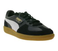 Zapatillas PUMA Palermo con revestimientos de ante, zapatos de piel auténtica con etiqueta lateral Palermo, con cordones 396464 03 Negro/Gris/Blanco