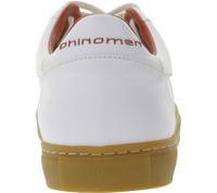 PHINOMEN Damen und Kinder Sneaker Made in Portugal mit schockabsorbierender Einlegesohle Echtleder-Schuhe Weiß/Rot